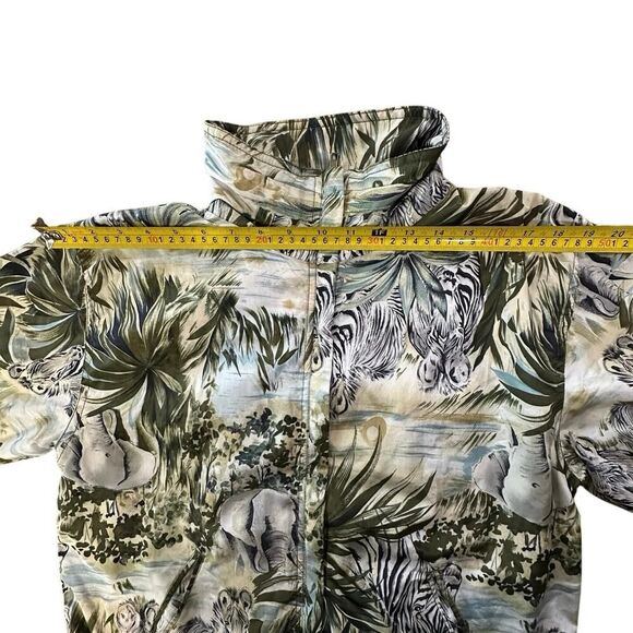 VTG EVR 90s Y2K Satin Jungle Safari Lightweight Windbreaker Jacket Women Size PS - Picture 12 of 16